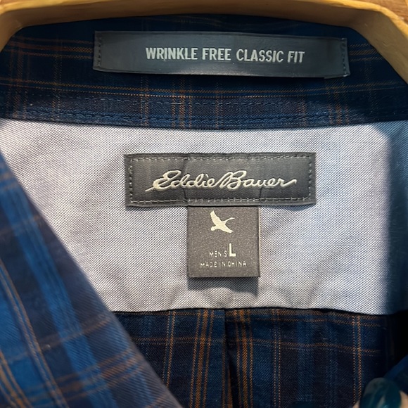 🇺🇸 Eddie Bauer wrinkle free button up shirt size large - Picture 5 of 10